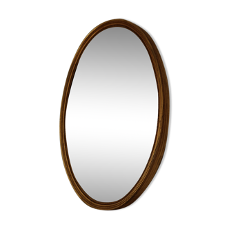 Miroir ovale doré - 72x52cm