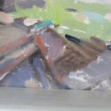 Eskil Skans, Swedish Composition, 1960, Oil on Panel, Framed