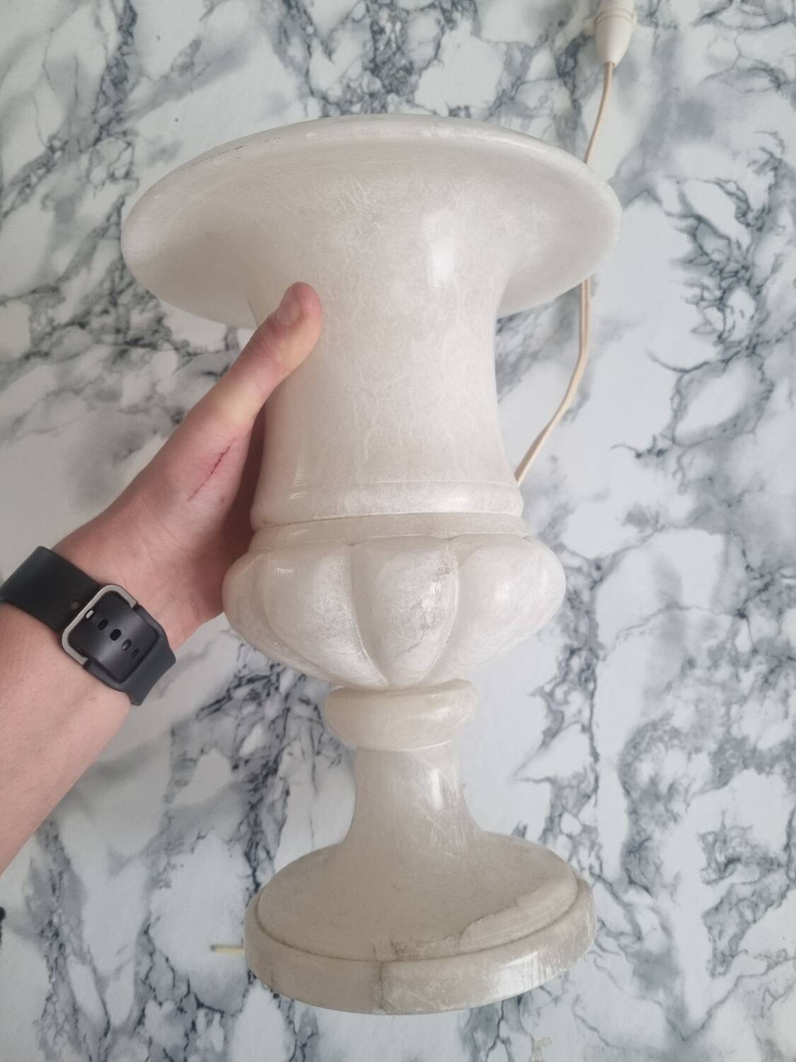 Lampe à poser en albatre vintage