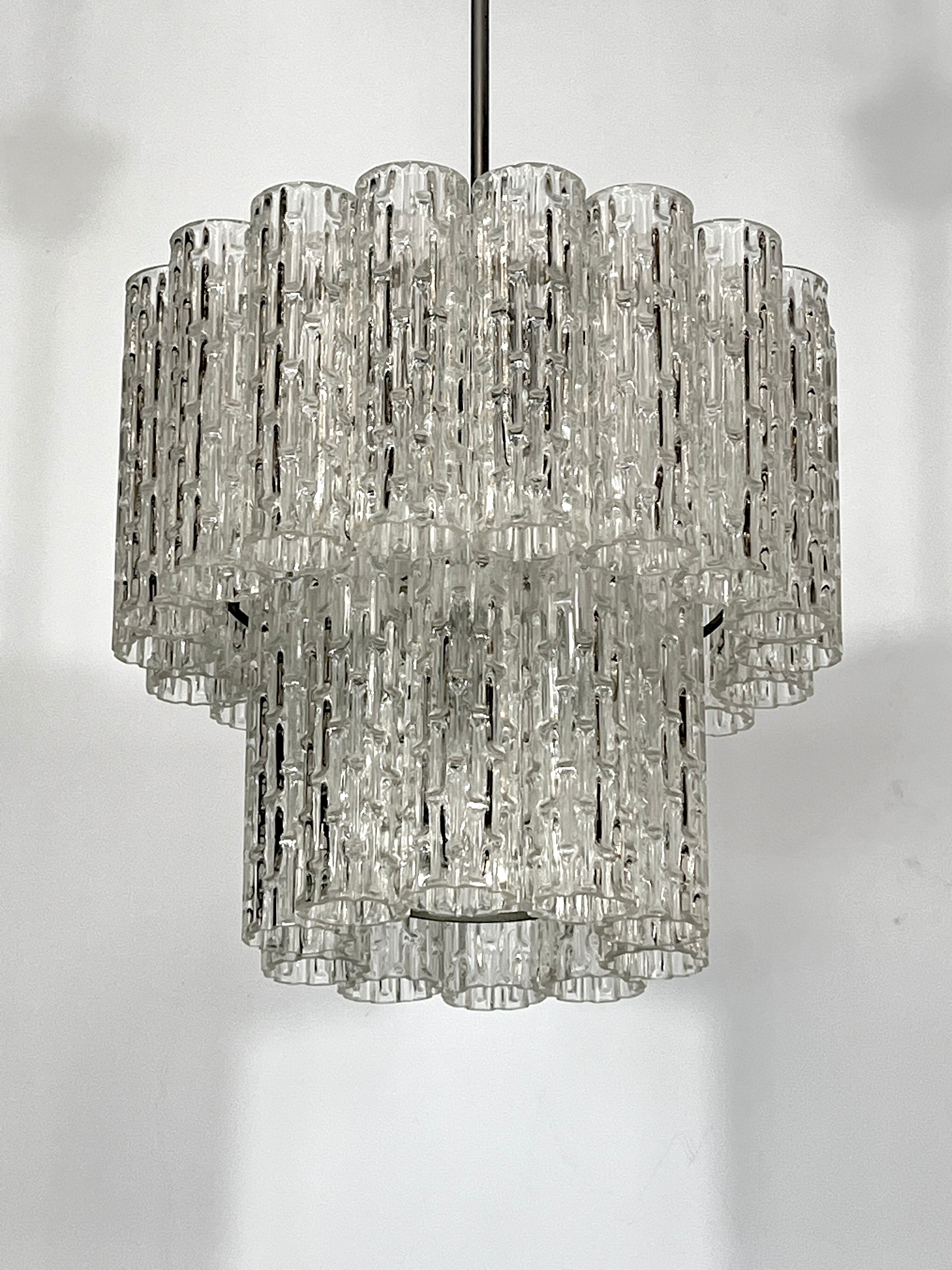 Vintage murano glass elements chandelier from 60s
