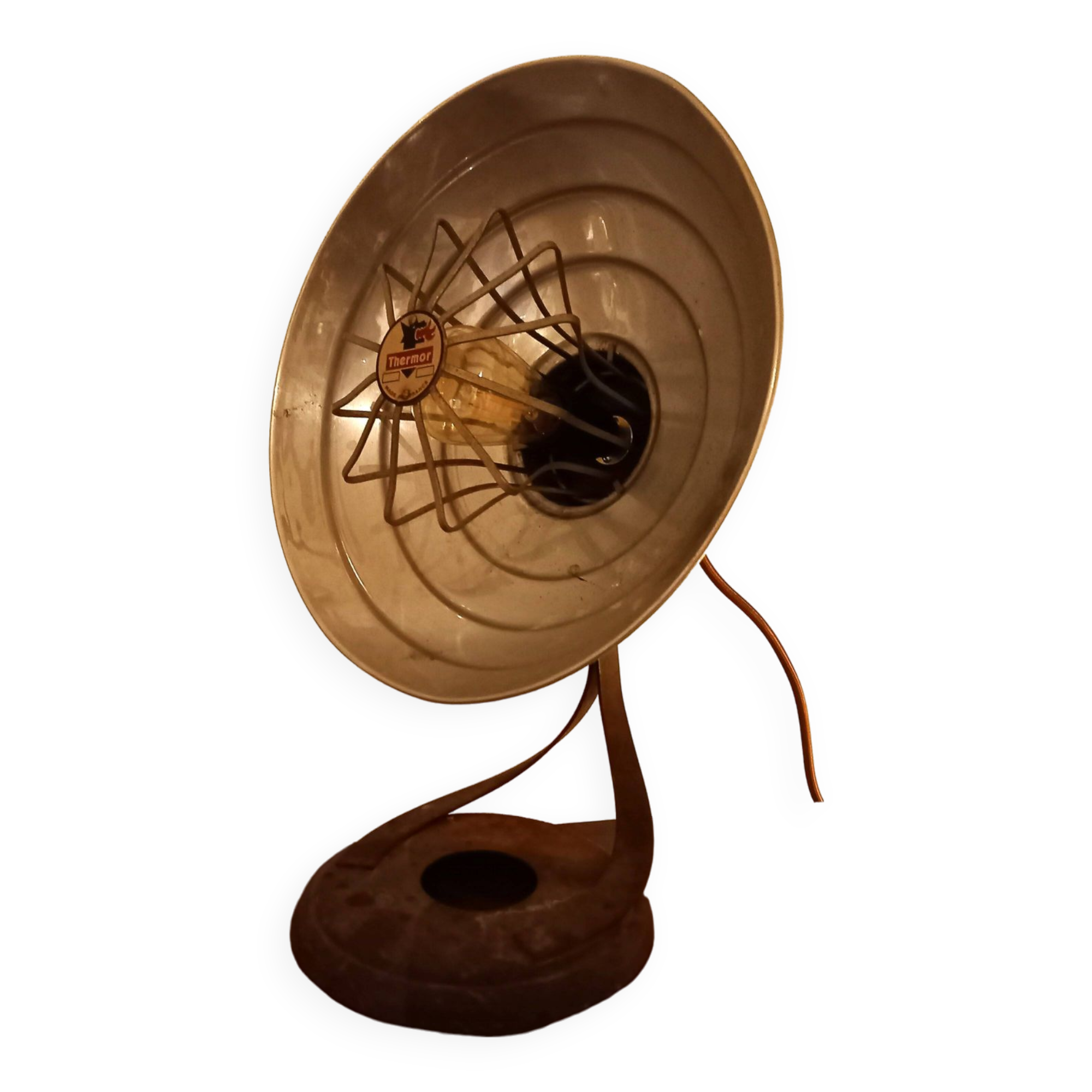 Industrial lamp, Thermor heater, 1950s, fully equipped.