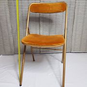 Set of 6 Souvignet conference chairs, vintage, in saffron velvet