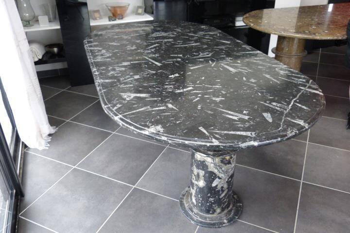 Table de salle à manger en Marbre Fossilisé