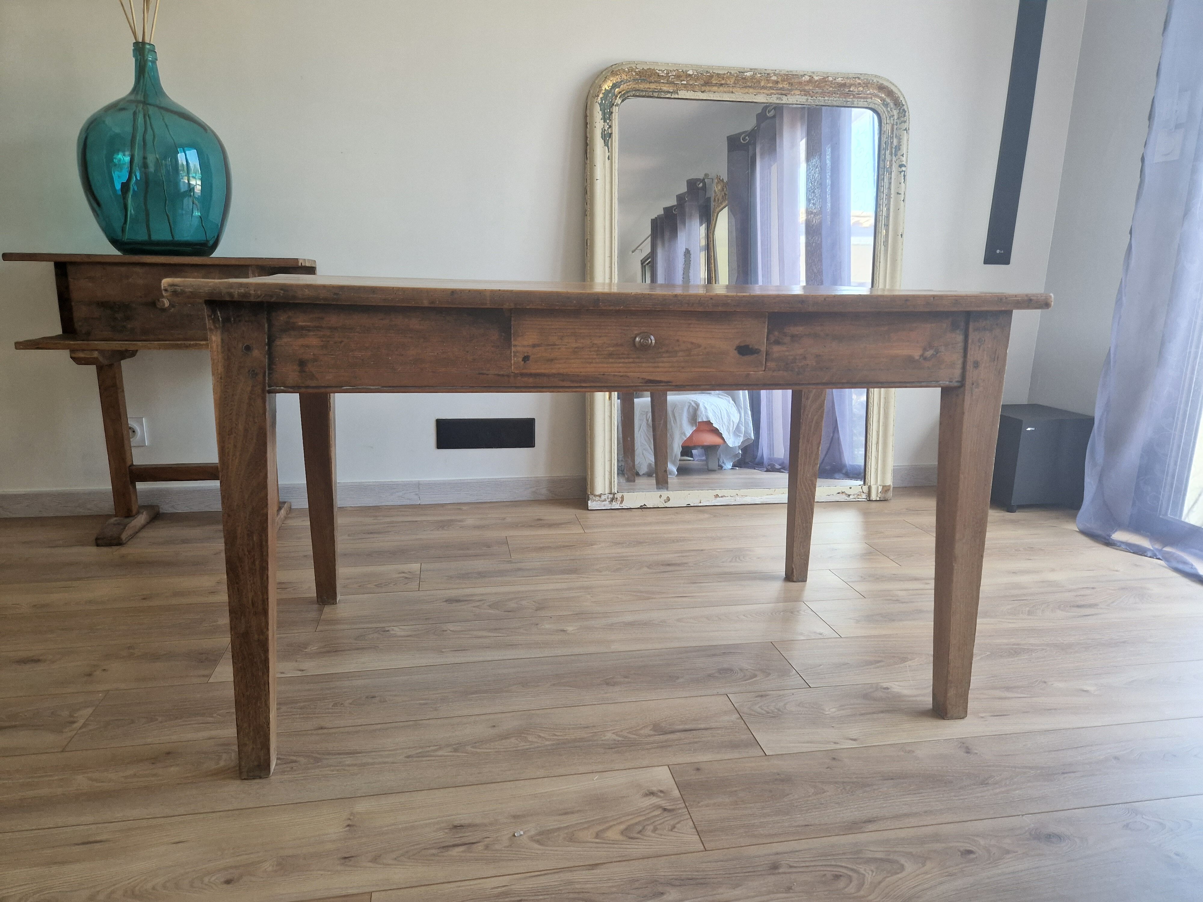 Solid oak farmhouse table