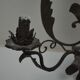 Pair of grey patinated iron wall lamps