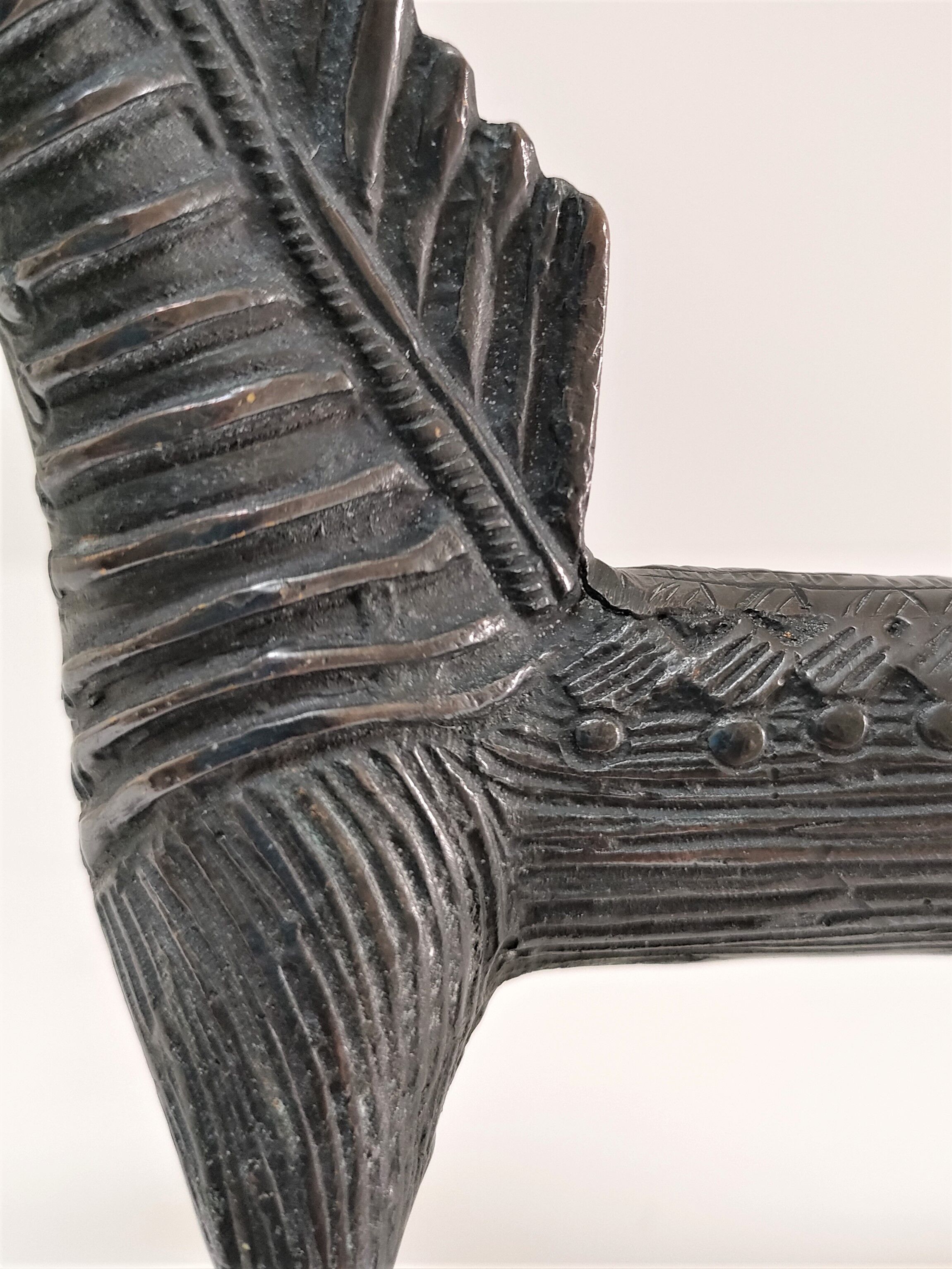 Horse sculptural brass solid patina black design