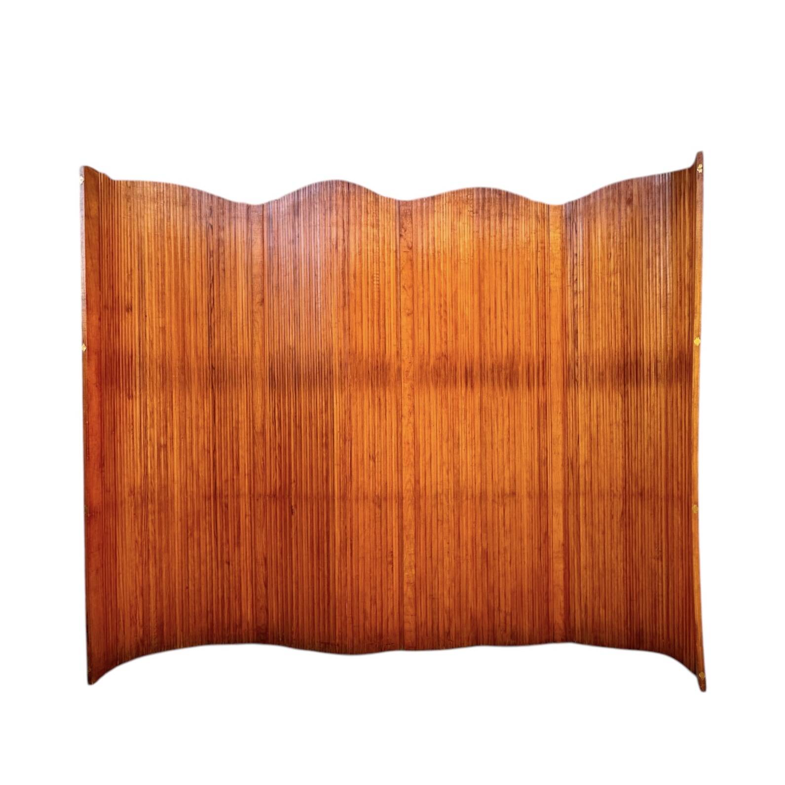 Large vintage wooden drum screen
