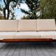 JITONA Sofa Renovated Buckle Fabric, Vintage Czech 1960s