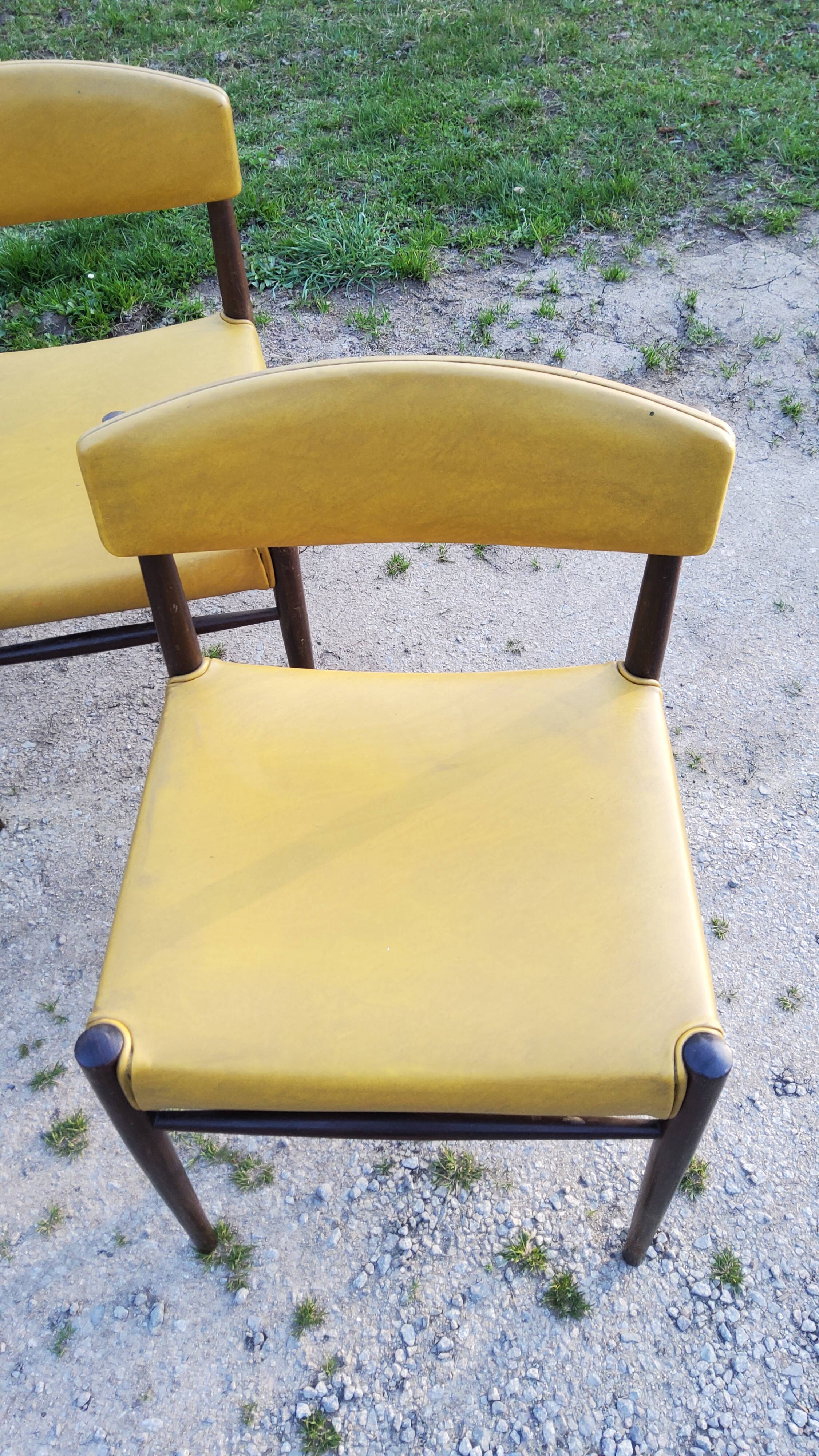 Set of 4 Scandinavian rosewood chairs from the 50s