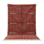 Handmade traditional artisanal Moroccan Atlas rug, size 140/260 cm.