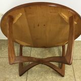 70s teak side table