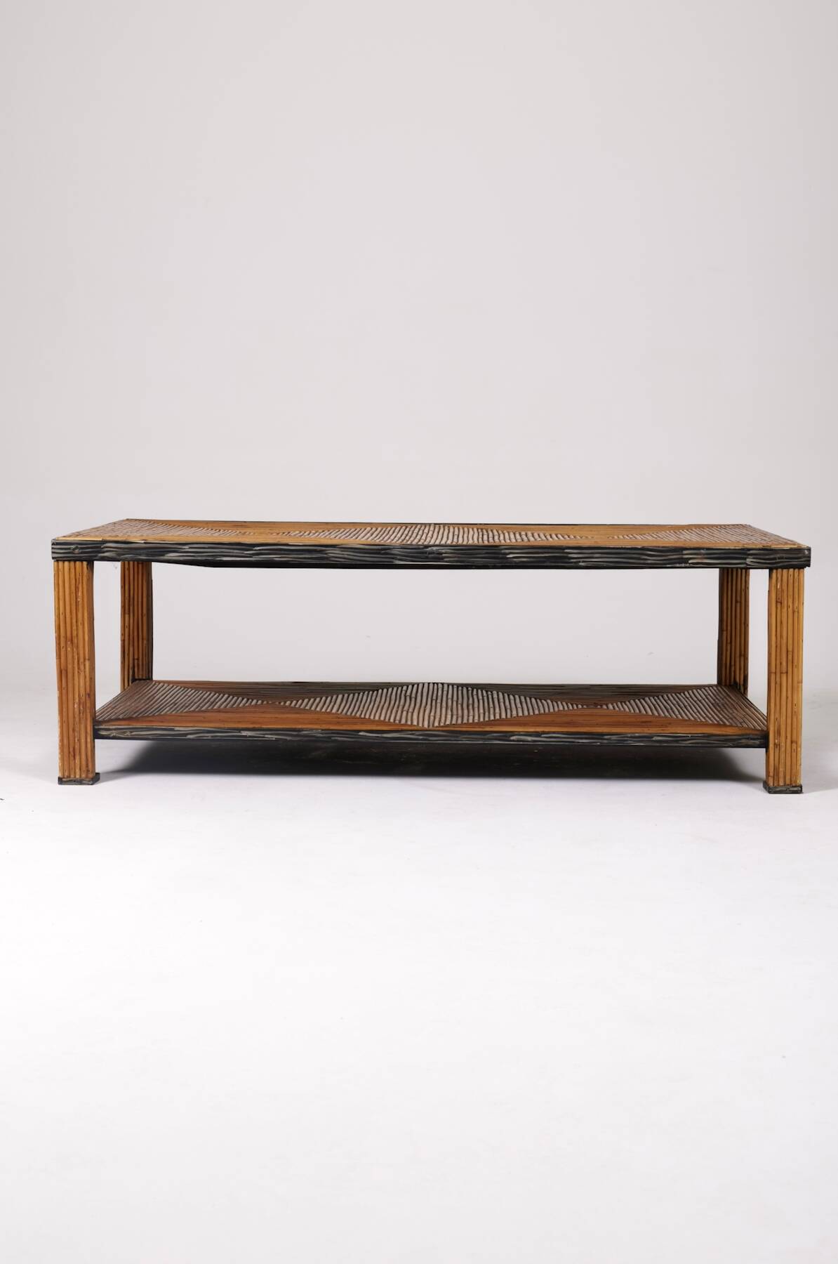 Rattan and bamboo coffee table years, 1970s