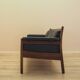 Rosewood sofa Gunnar Myrstrand for Källemo, black leather, 1960s