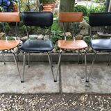 Vintage chrome and leatherette chairs