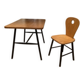 Small desk and vintage chair