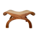 Tabouret colonial canné en teck