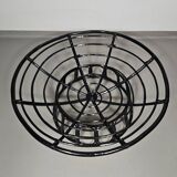 Papasan rattan lounge chair 1970s