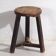 Antique round dark colored stool (c.1900)
