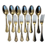 12 silver-plated cutlery sets by Ercuis
