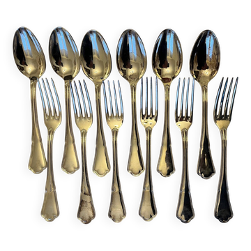 12 silver-plated cutlery sets by Ercuis