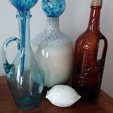 Bouteille à anse verre ambré