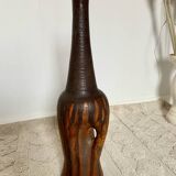 Vintage Brutalist Ceramic Vase or Large Lamp Base - Accolay Style
