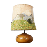 Lampe bois montagne