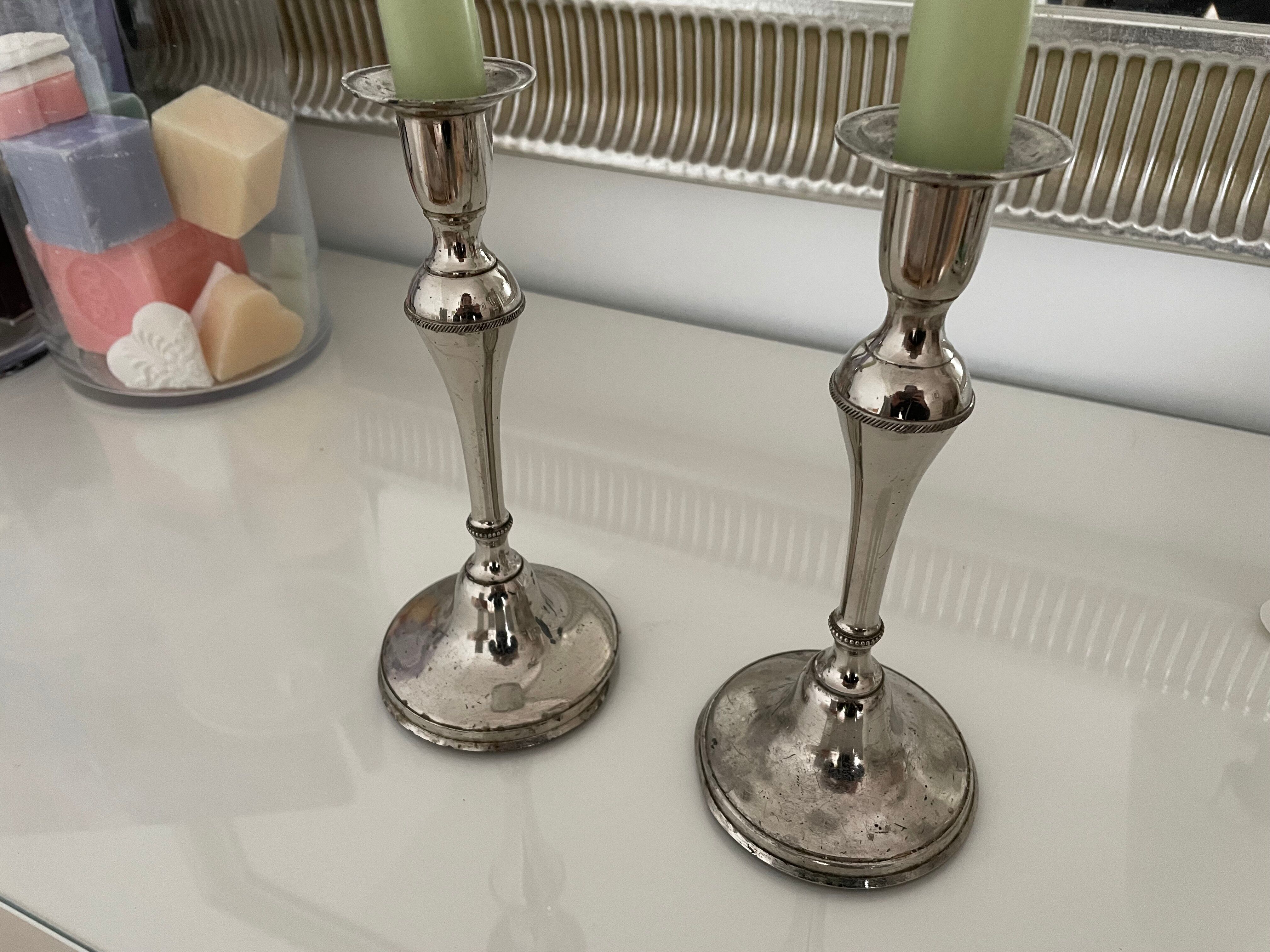 Pair of silver metal wiggles 50s