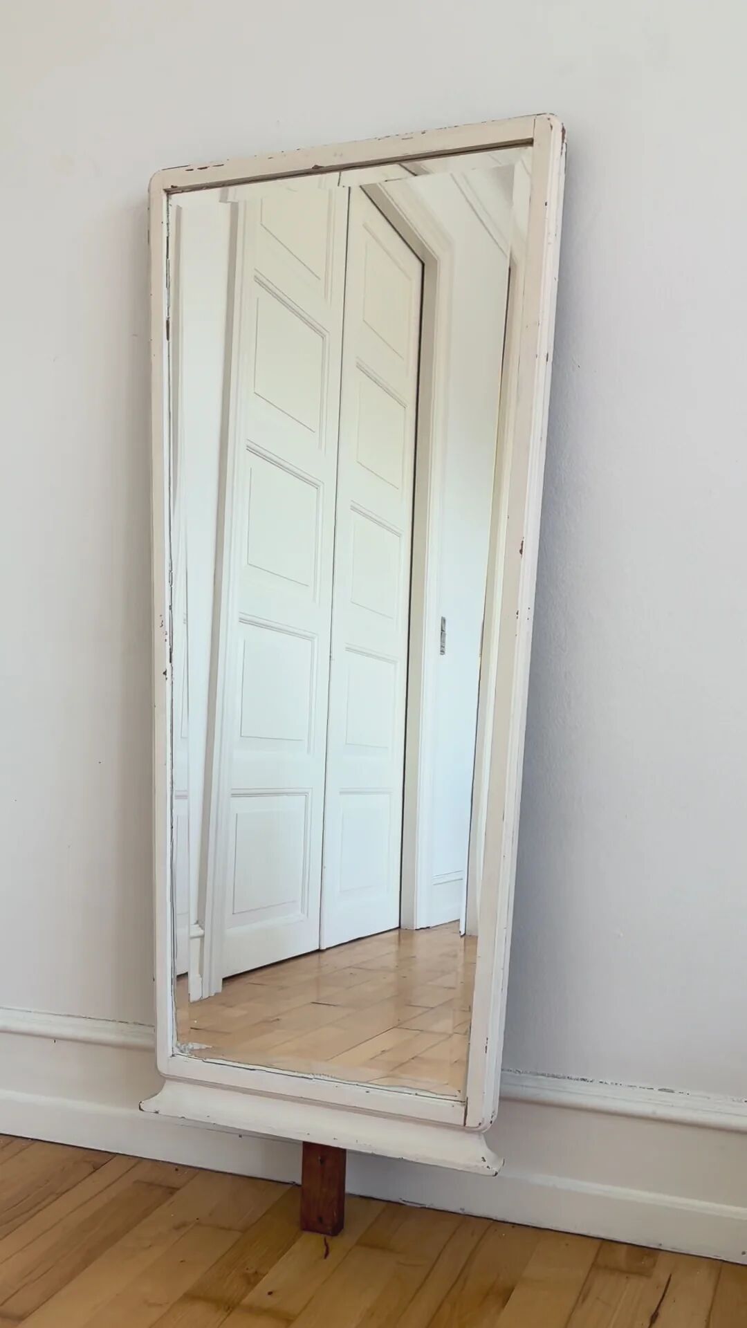 Large antique European full-length floor mirror, early 20th century