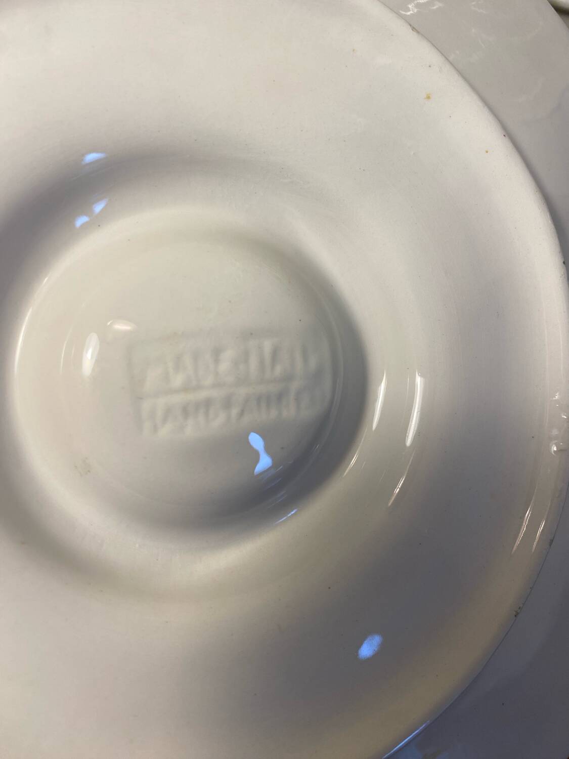 Vintage artichoke plates in majolica