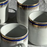 Set of 6 small espresso cups Germer Porcelain, made in Brazil.