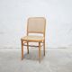 Chaise cannée vintage par J. Hoffmann, éditions Thonet