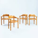 Chaises de salle à manger en pin sculpté Rainer Daumiller pour la scierie Hirtshals, 1970