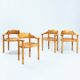 Chaises de salle à manger en pin sculpté Rainer Daumiller pour la scierie Hirtshals, 1970