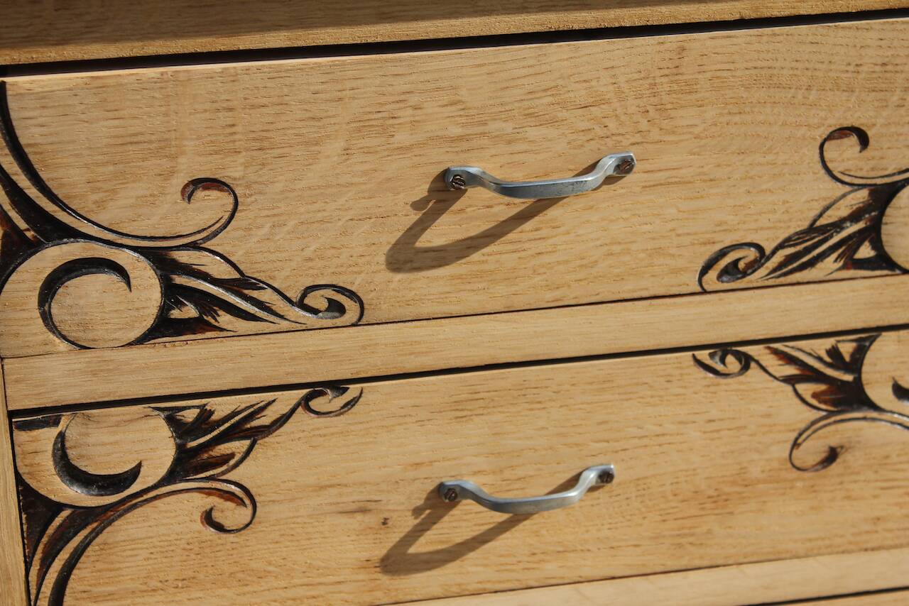 Small art deco chest of drawers
