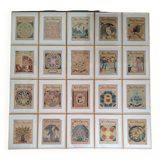 Art deco magazine covers, vintage retro decoration, paintings