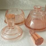 Glass dressing table filling perfume bottles powder box
