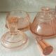 Glass dressing table filling perfume bottles powder box