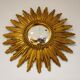 Mid century golden sunburst mirror, 1960s