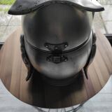 Vintage owl shaped ice bucket, brushed aluminum, made in Italy
