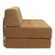 Bauhaus style tubular sleeping sofa in yellow ocre wool