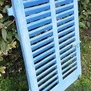 Petit volet  L75xH101cm bleu à persiennes