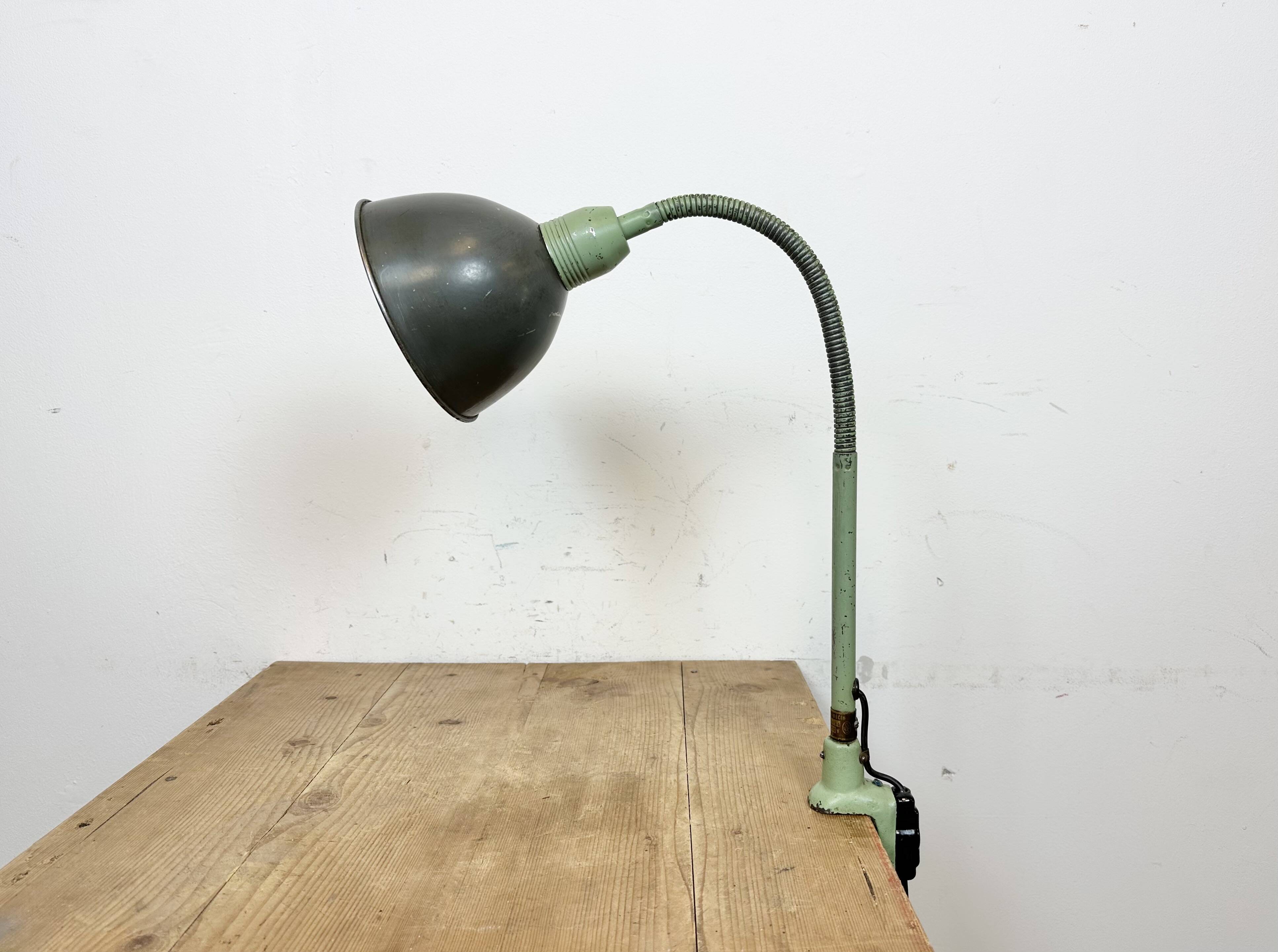 Lampe de Bureau Industrielle à Col de Cygne de Instala Děčín, 1960s