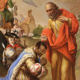 17th century Flemish painting, Saint Philip baptizing the eunuch