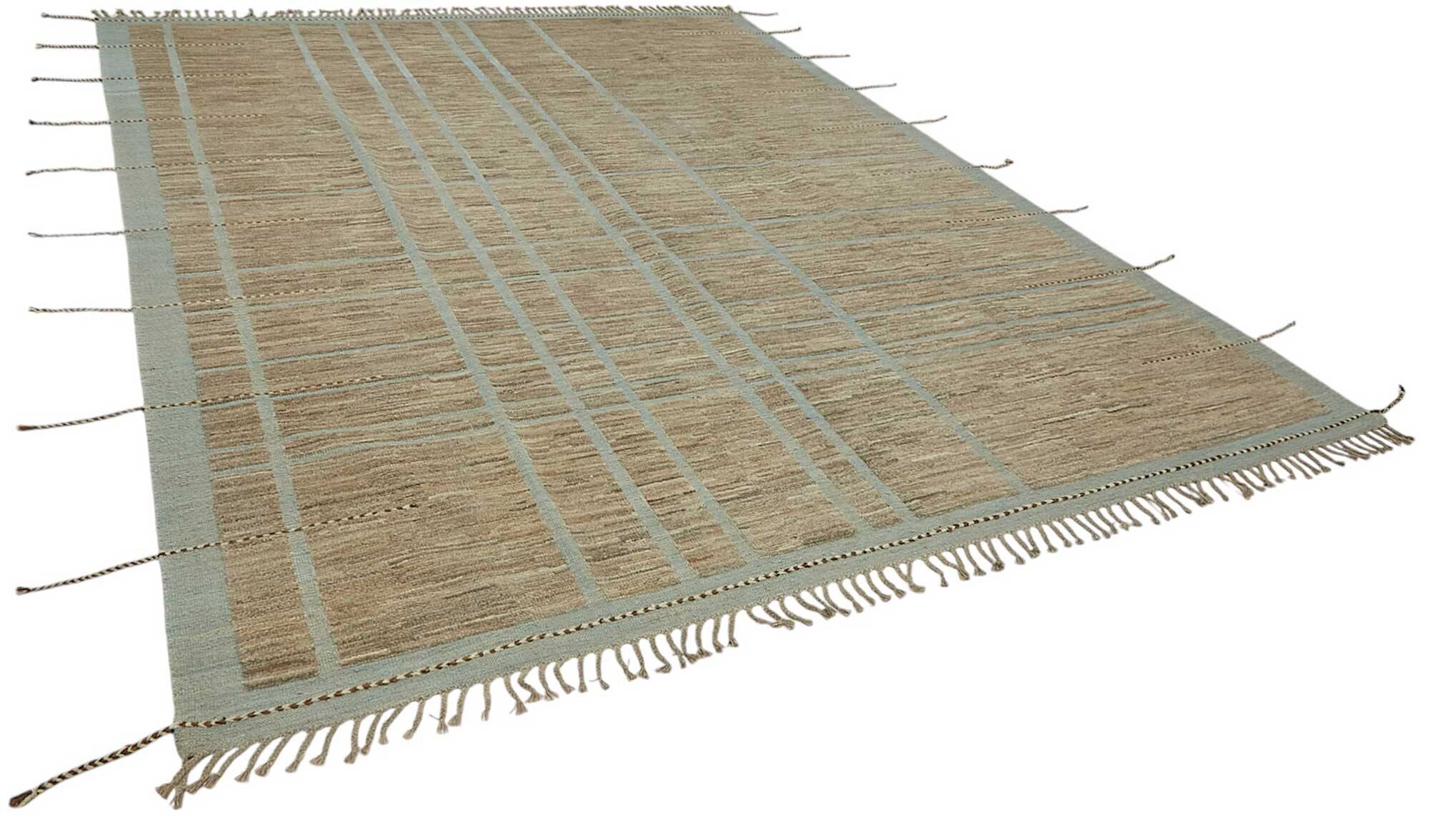 Hand-Knotted Turkish Contemporary 282 cm x 372 cm Brown Wool Carpet