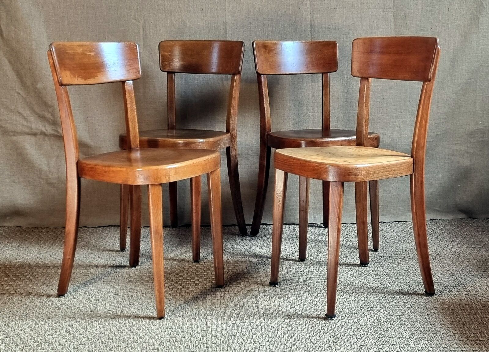 Set of 4 Horgen-Glaris bistro chairs classic model 50s