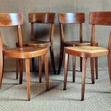 Set of 4 Horgen-Glaris bistro chairs classic model 50s