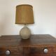 Lampe en grès abat jour corde