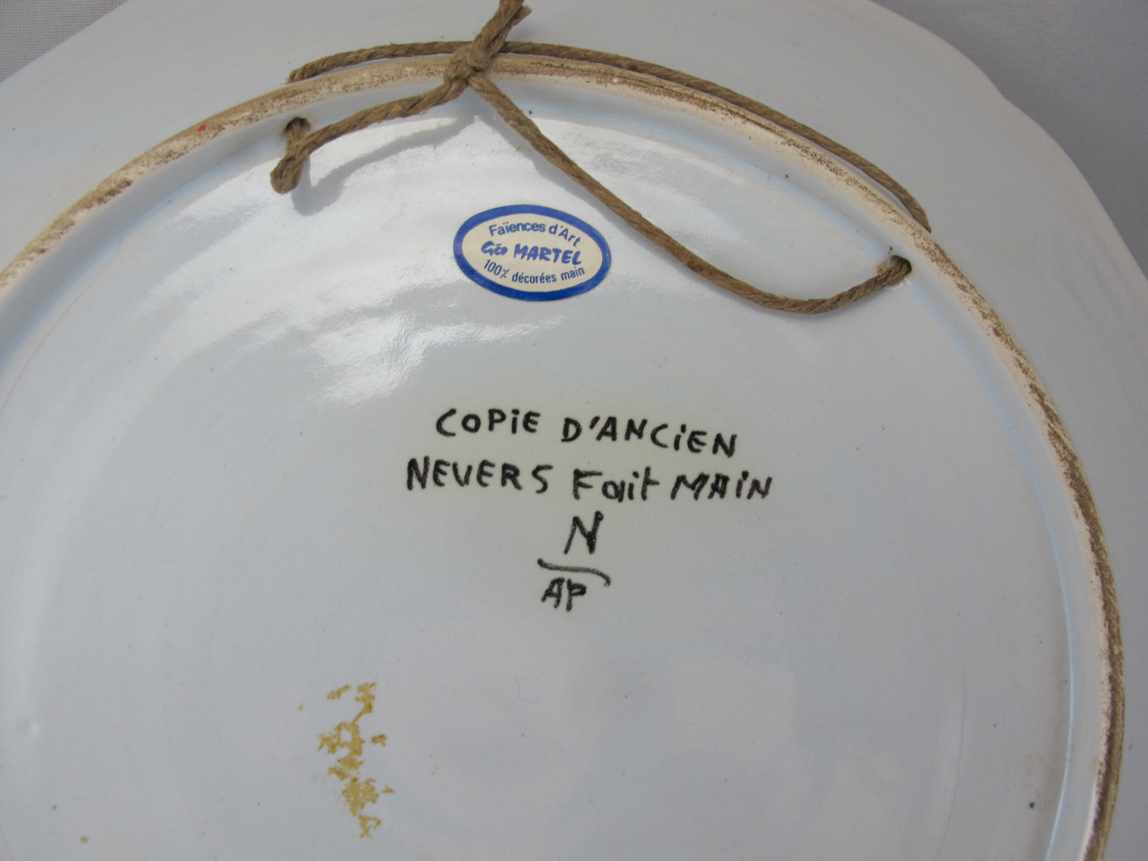 Earthenware plate nevers n°2