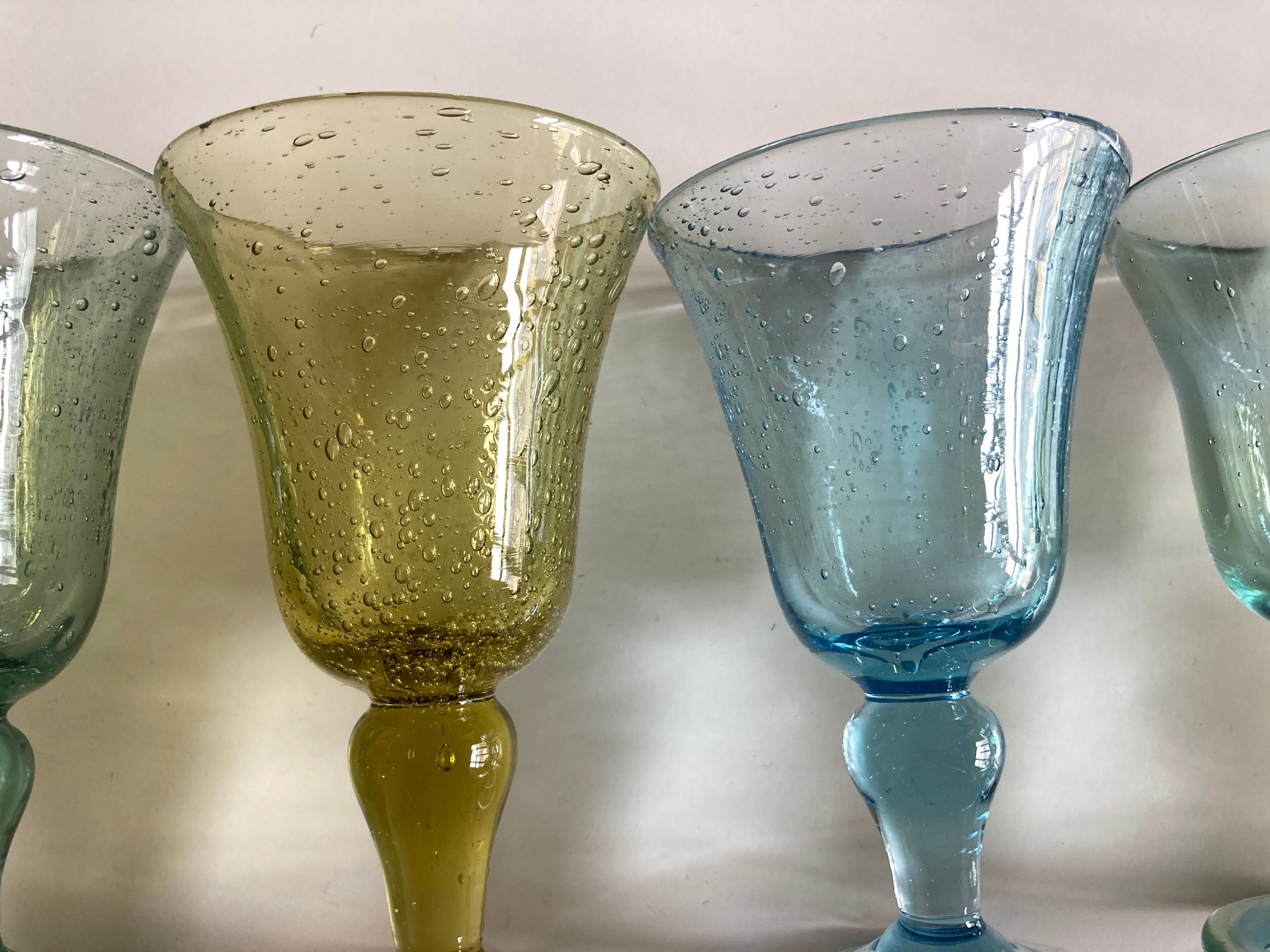 Set of 6 glasses Biot wine 1960